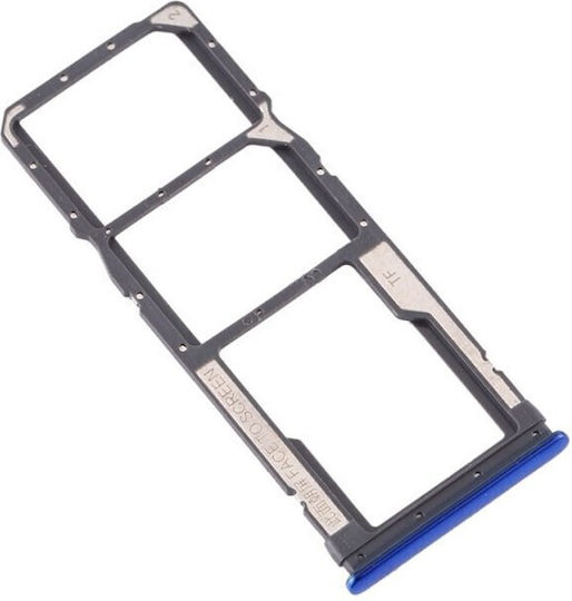 Υποδοχή κάρτας Dual SIM SD Tray Μπλε για Redmi Note 8