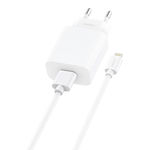 Foneng Charger with USB-A Port and Cable Lightning Whites (EU28)