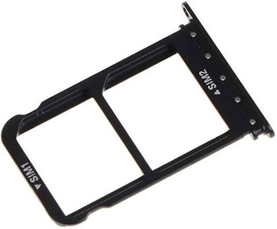 Υποδοχή Κάρτας Dual SIM SIM Tray Μαύρο για Huawei P20