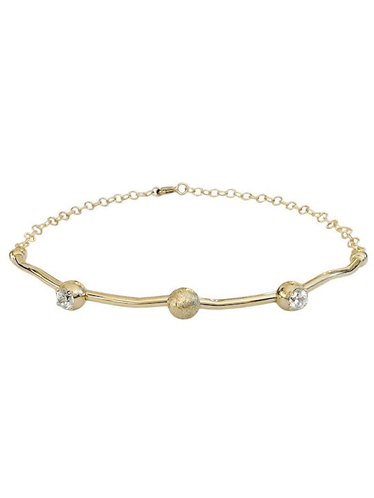 Gold bracelet with cubic zirconia 23210029