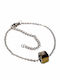 Tatu Moyo Fußarmband aus Stahl Petrolblau