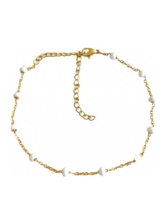Tatu Moyo Gold Plated Steel Anklet from Steel