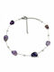 Tatu Moyo Stahl Fußarmband mit Lila Perlen