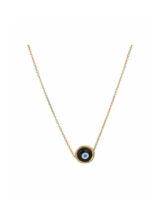 Paraxenies Necklace Eye from Gold Plated Silver