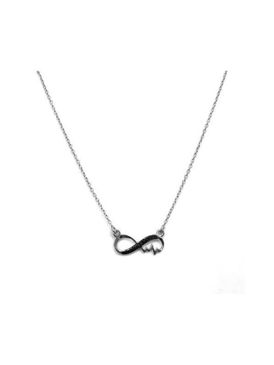 Paraxenies Necklace Infinity from Silver Black