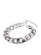 Theodora's Jewellery Γυναικεία Chunky Αλυσίδα Χειρός Cuban από Ατσάλι Φαρδιά Πάχους 9mm