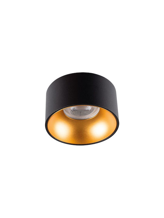 Kanlux Round Metallic Recessed Spot with Socket GU10 Black 1pcs