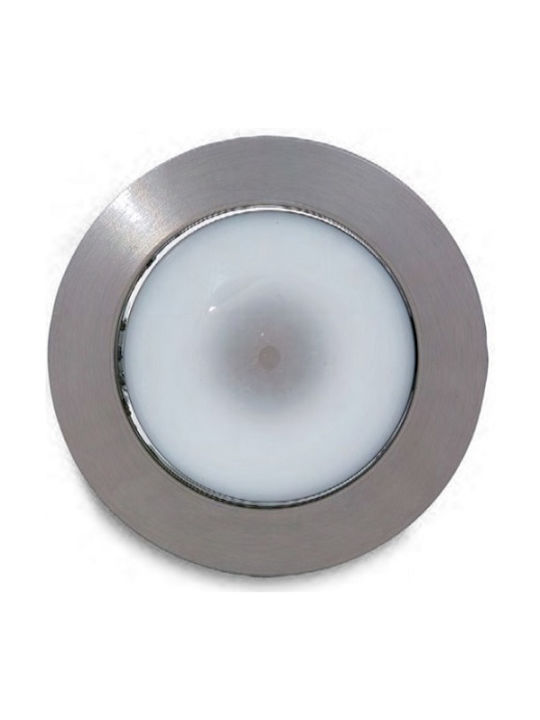 Arapidis Round Metallic Recessed Spot with Socket E27 Silver 80x80cm. 1pcs
