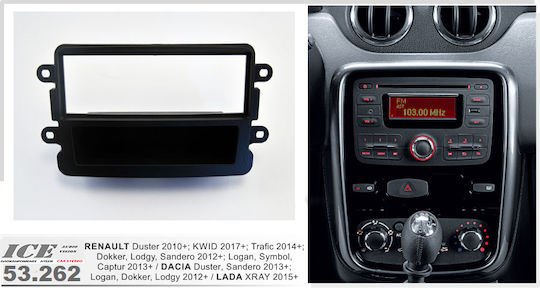 Ice Πρόσοψη 2 Din για Dacia Dokker / Duster / Lodgy / Logan MCV / Sandero