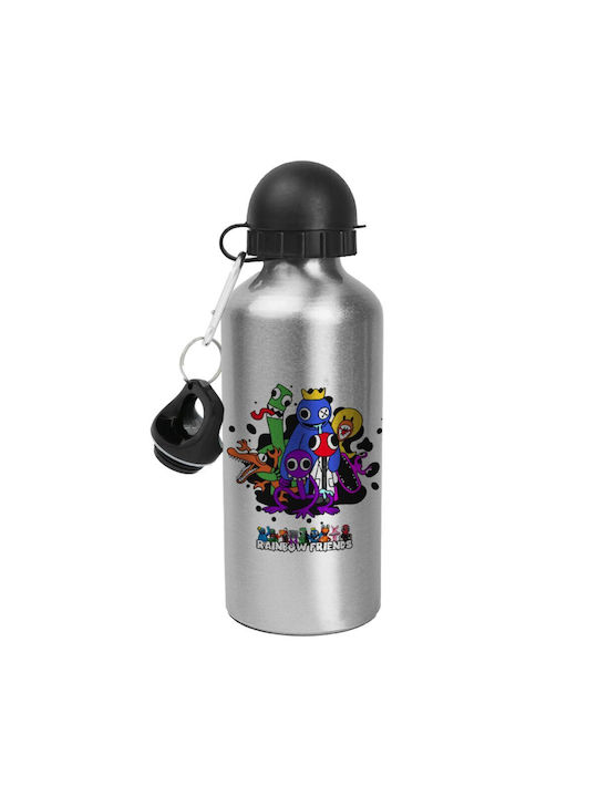 Koupakoupa Rainbow Friends Water Bottle Aluminum 500ml Silver