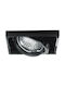 KT Lighting Τετράγωνο Μεταλλικό Χωνευτό Σποτ Μαύρο 1τμχ