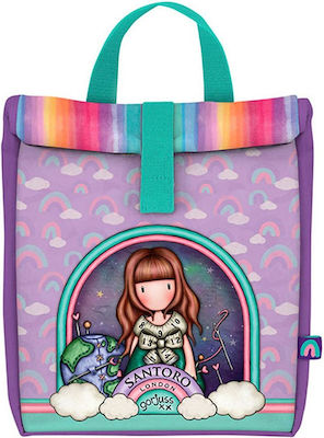 Santoro Be Kind To Our Planet Hand-Lunch-Tasche Lila Gorjuss