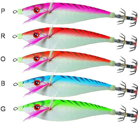 Uno Pendio Squid Jigs Fluorescent 8.5cm Orange