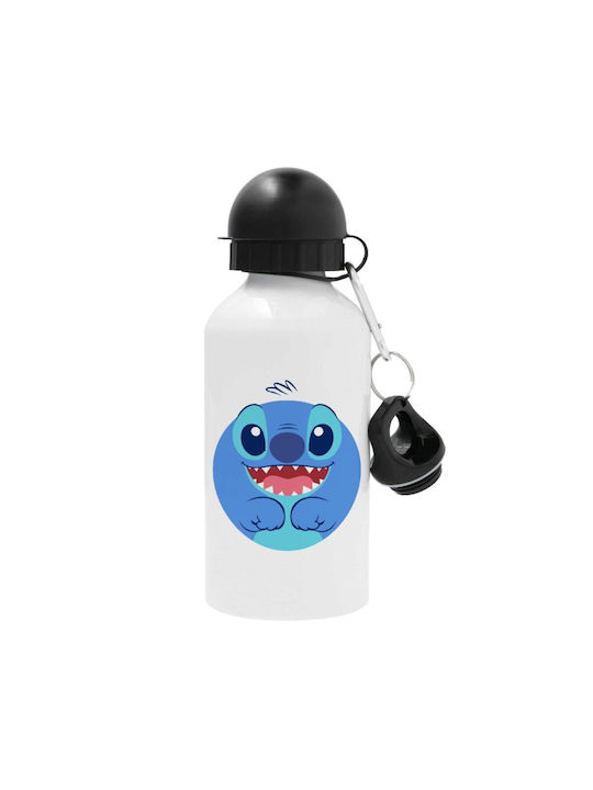Koupakoupa Lilo & Stitch Blue Sticlă de apă De aluminiu 500ml Alb