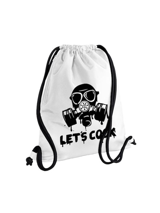 Koupakoupa Let's Cook Mask Gym Backpack White