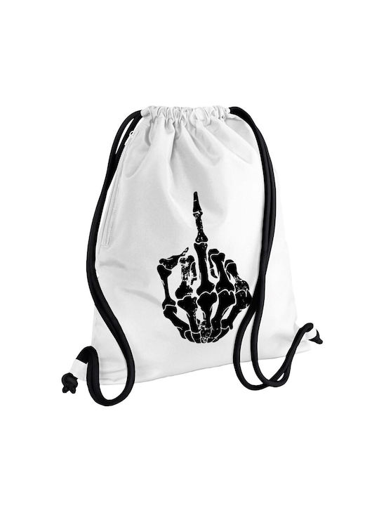 Koupakoupa Middle Finger Gym Backpack White