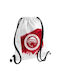 Koupakoupa Olympiacos F.C. Τσάντα Πλάτης Γυμναστηρίου Λευκή
