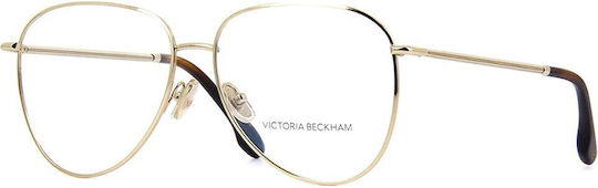 Victoria Beckham Γυναικείος Μεταλλικός Σκελετός Γυαλιών σε Χρυσό Χρώμα VB2116 714