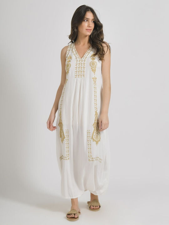 Ble Resort Collection Women's Maxi Dress Beachwear White