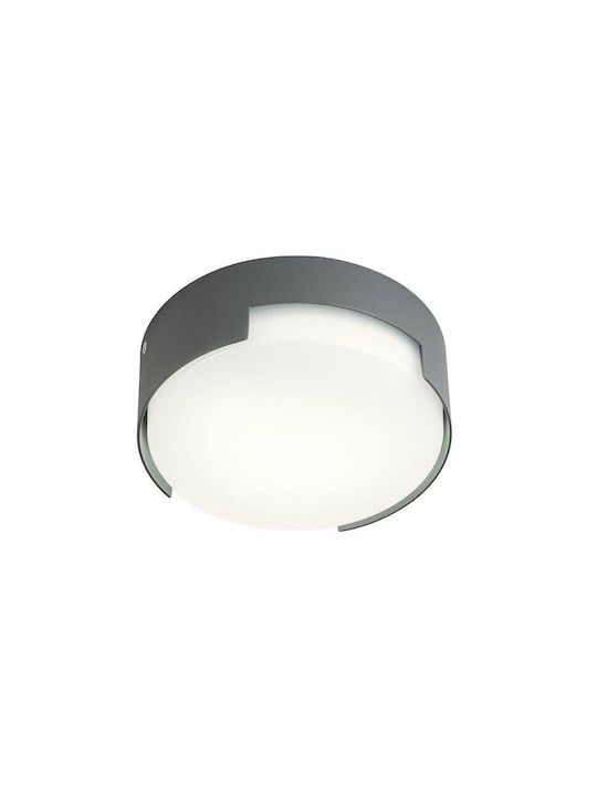 Redo Group Outdoor Ceiling Flush Mount with Integrated LED in Gray Color 90003