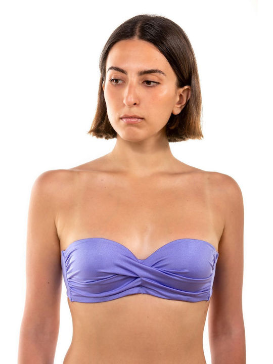 Bluepoint Strapless Bikini Top Λιλά