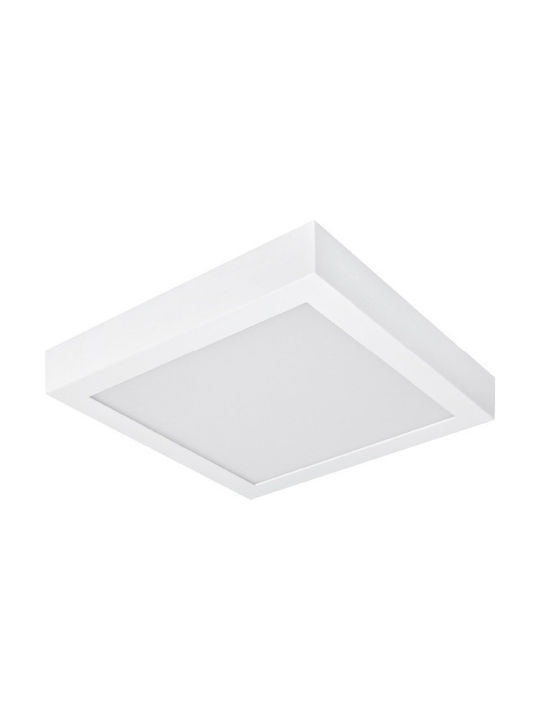 Power Led Πλαφονιέρα Οροφής Εξωτερικού Χώρου με Ενσωματωμένο LED σε Λευκό Χρώμα 09660