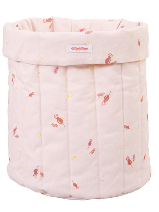 WigiWama Kinder Aufbewahrungskorb Faltbar aus Stoff Rosa 55x40cm 1Stück