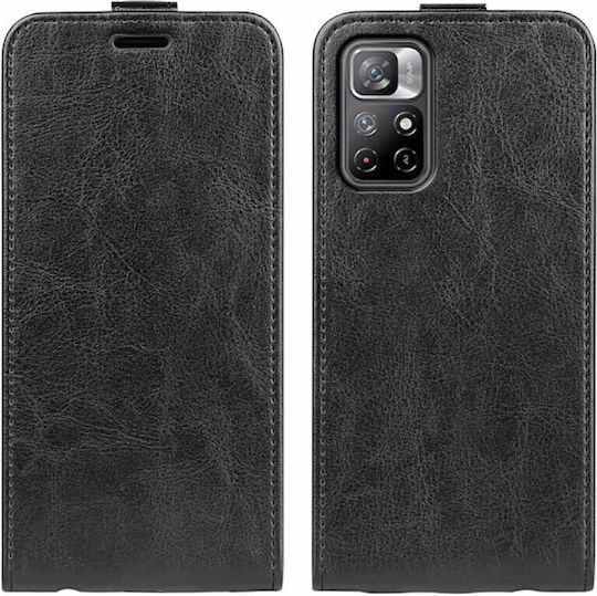 Erbord Vertical Flip Δερματίνης Μαύρο (Poco M4 Pro 5G / Redmi Note 11s 5G)