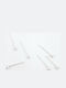 Silber Piercing-Ohrringe Set aus Weißem Material