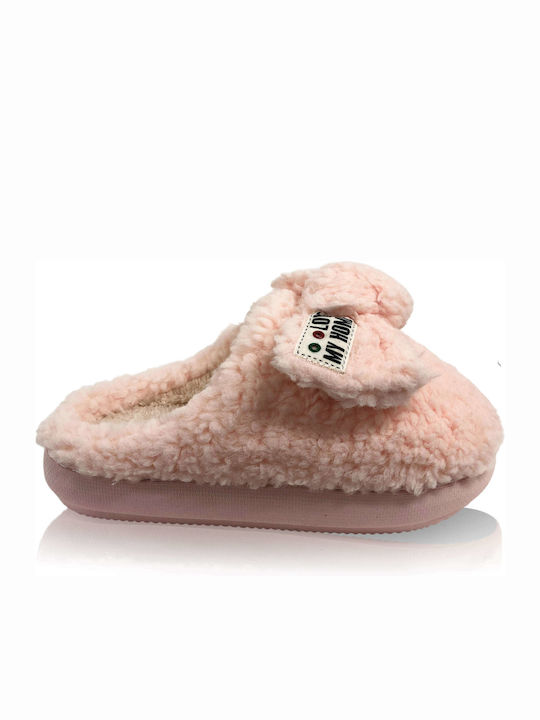 Ligglo Women's Slippers with Fur Pink SL-101-PINK