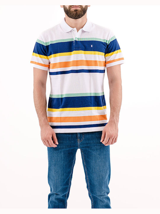 The Bostonians Ανδρικό T-shirt Κοντομάνικο Polo Πολύχρωμο