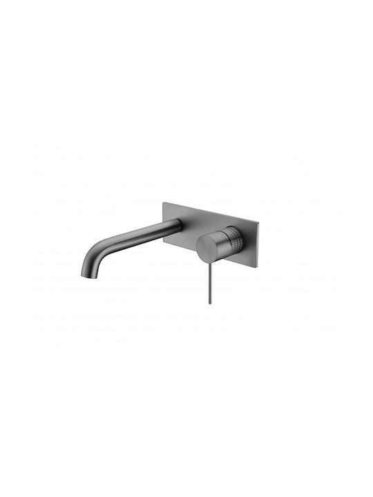 Sparke Miratto 04 Gun Metal Built-in Mixer & Spout Set for for Bathroom Sink 1 Exit Gray