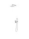 Sparke Built-in Mixer, Hand Shower & Shower Head Set for Shower 2 Exits Inox Silver