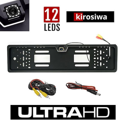 Kirosiwa Car Reverse Camera with License Plate Frame and Night Vision Universal