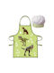 BrandMac Șorț de Bucătărie pentru Copii cu Bonetă Verde 22x28cm 230004 1buc