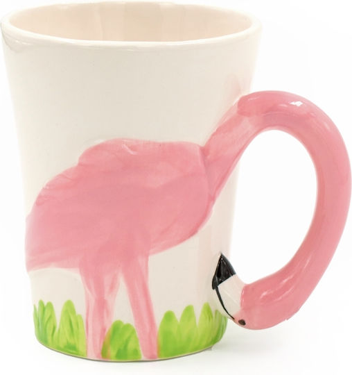 Giokas Tasos Чаша Керамично with Flamingo Pink Handle