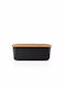 Eva Solo Plastic Bread Box with Lid Black 42x19x15.5cm