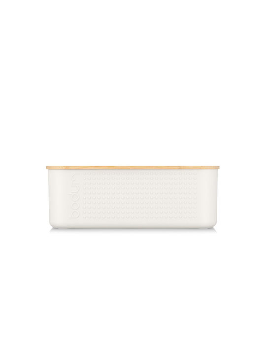 Bodum Metallic Bread Box with Lid White