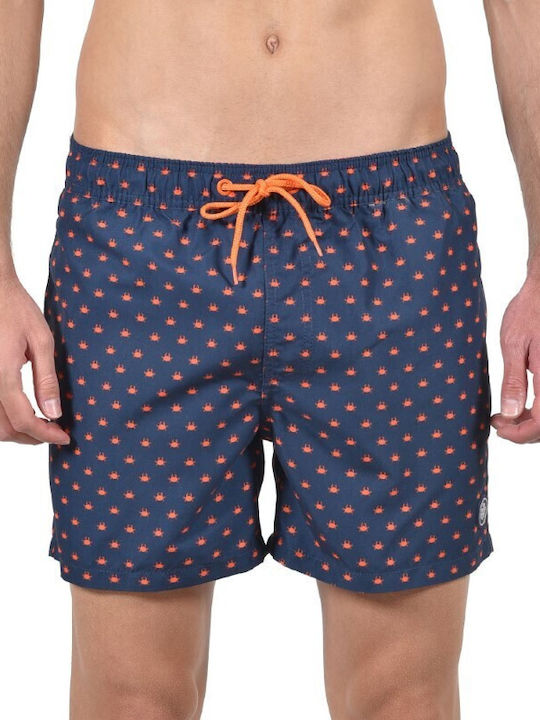 Dors Men's Swimwear Shorts Blue with Patterns