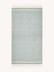Sea You Soon Cotton Beach Towel Green