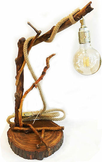 Dekorative Lampe mit Fassung für E27 Lampe Braun