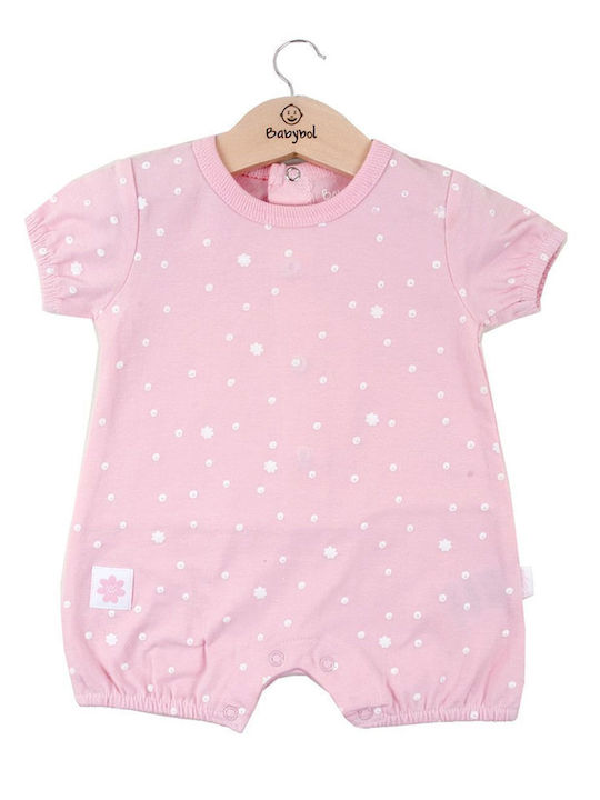 Babybol Baby Bodysuit Set Short-Sleeved Pink