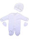 Axidwear Baby Bodysuit Set Long-Sleeved with Accessories White 4pcs