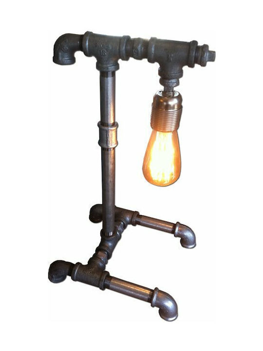 Tischlampe Dekorative Lampe mit Fassung für Lampe E27 Schwarz