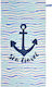 Aquablue Πετσέτα Microfiber Σώματος Μπλε 145x75εκ.