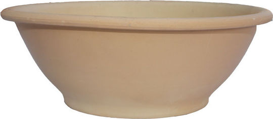 Ceramart Topf Runder Topf Keramik Braun 52x52x18cm.