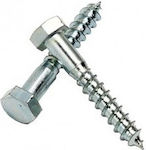 Coach Screw Hexagon Galvanized with Diameter M10 and Length 10mm