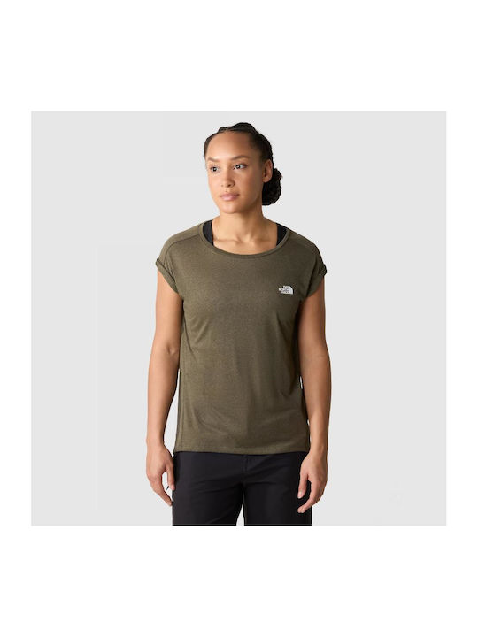 The North Face Women's Athletic Blouse Sleeveless Taupe Green Light Heather