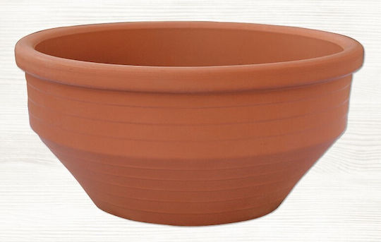 Ceramart Pot Round Pot Ceramic Brown 36x36x17cm.