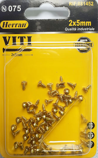 Herran Wood Bolts Phillips Metallic with Diameter M2 and Length 5mm 70pcs